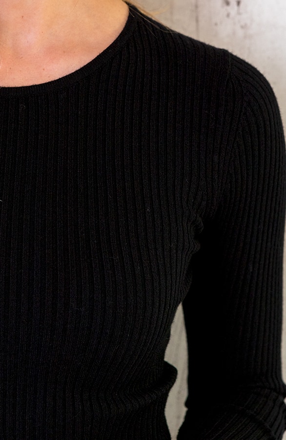 Kleid Rundhals Schwarz, Shoparchiv, Foto 5