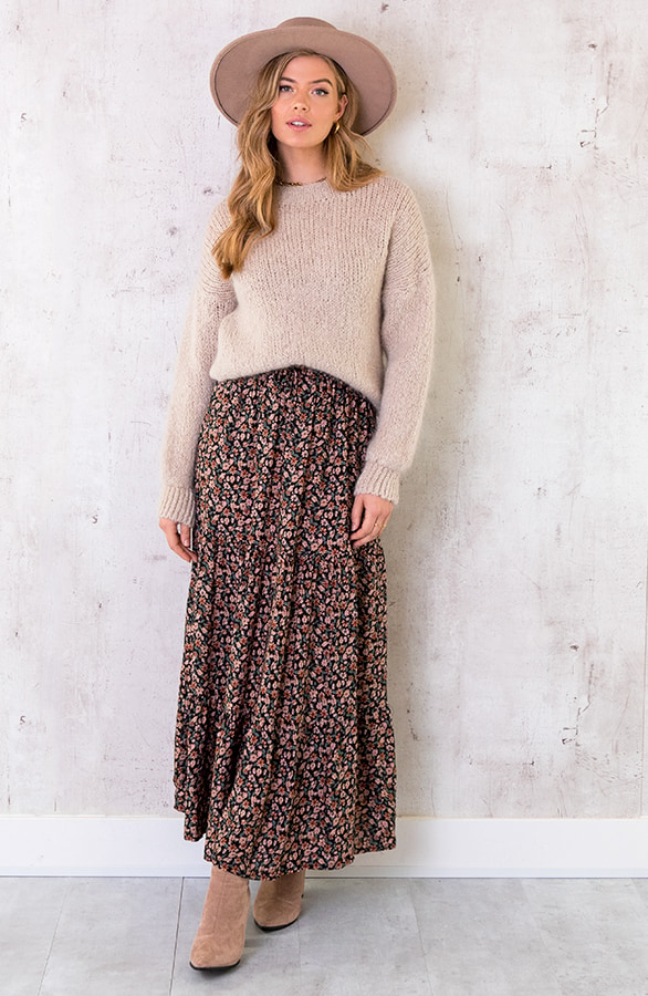 Katoenen Maxi Rok Bloemen – shoparchief, foto 7