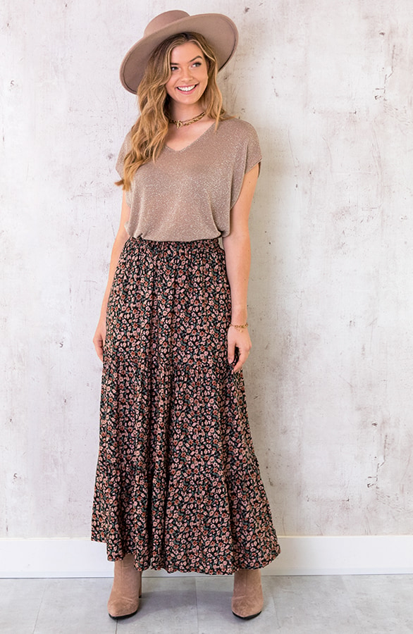 Katoenen Maxi Rok Bloemen – shoparchief, foto 6