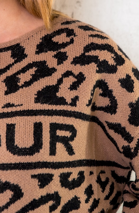 Leopard Amour Trui Taupe – shoparchief, foto 8