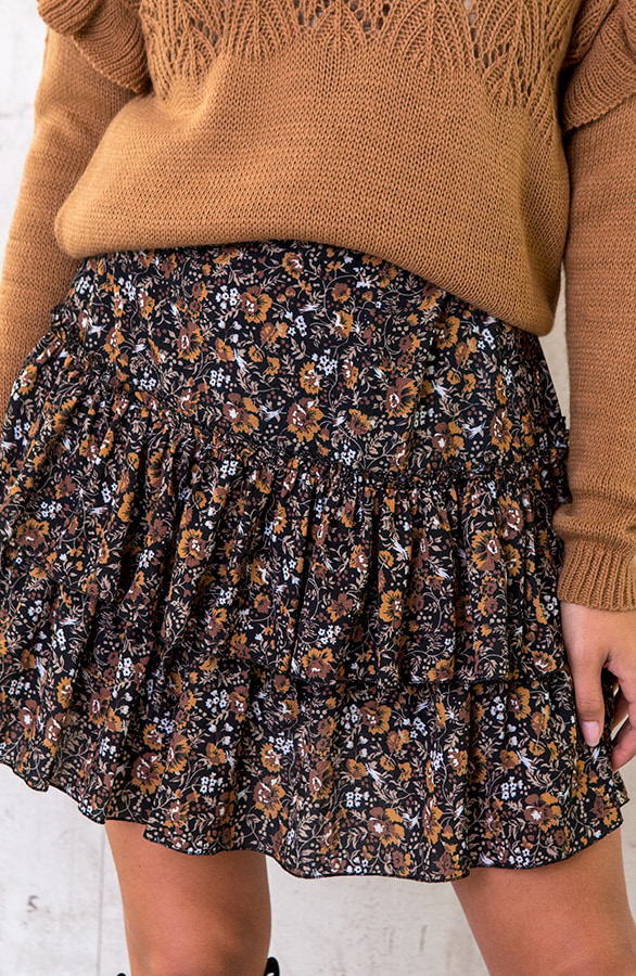 Limited Laagjes Rok Wild Flower Oker – shoparchief