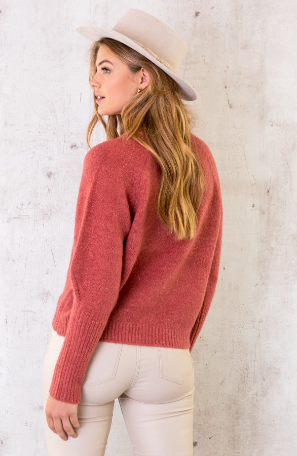 Lurex Sweater Dust Koraal – shoparchief, foto 4