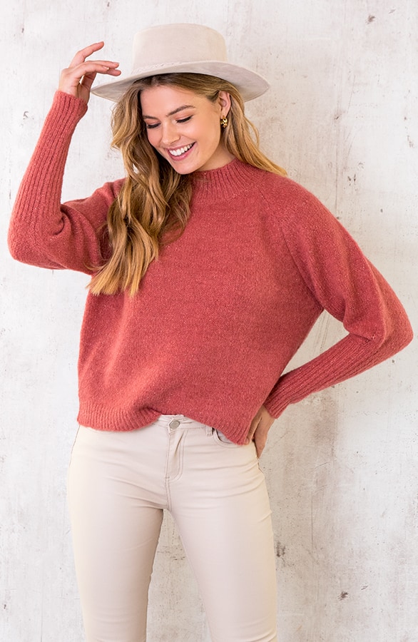 Lurex Sweater Dust Koraal – shoparchief