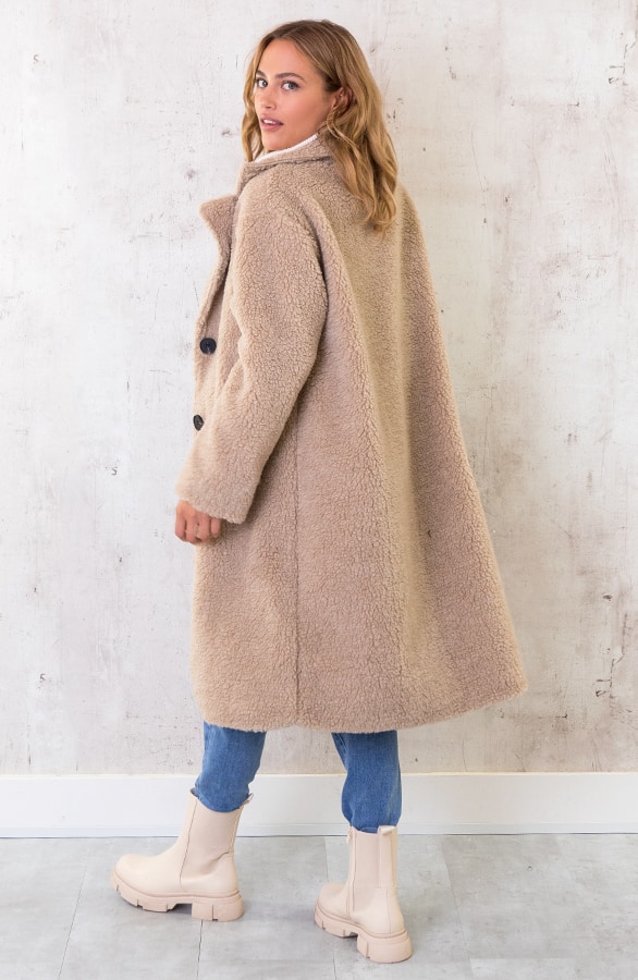 Midi Teddy Jacket Beige, Shoparchiv, Foto 4
