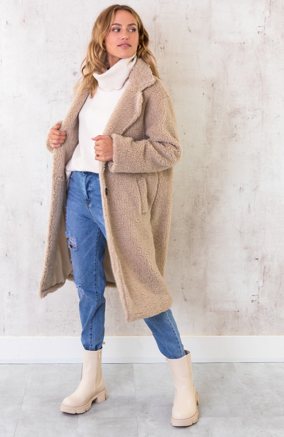 Midi Teddy Jacket Beige, Shoparchiv, Foto 2