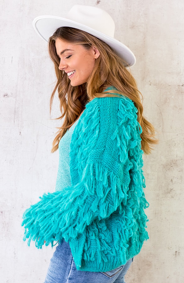 Oversized Knitted Fringe Vest Oase – shoparchief, foto 2