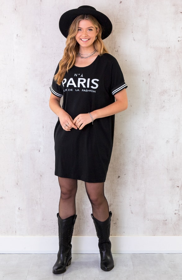Oversized Tuniek Paris Zwart – shoparchief, foto 2
