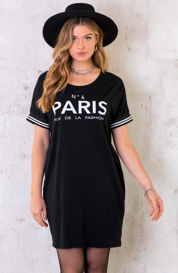 Oversized Tuniek Paris Zwart – shoparchief