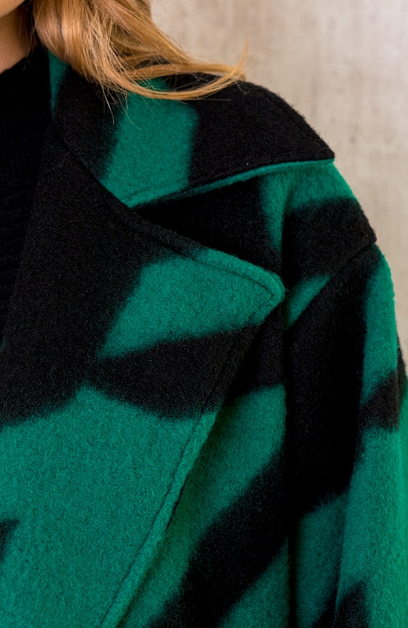 Oversized Woven Coat Smaragd – shoparchief, foto 5