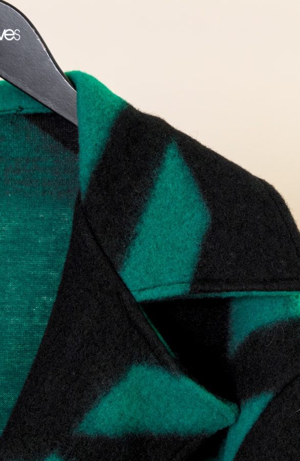 Oversized Woven Coat Smaragd – shoparchief, foto 7