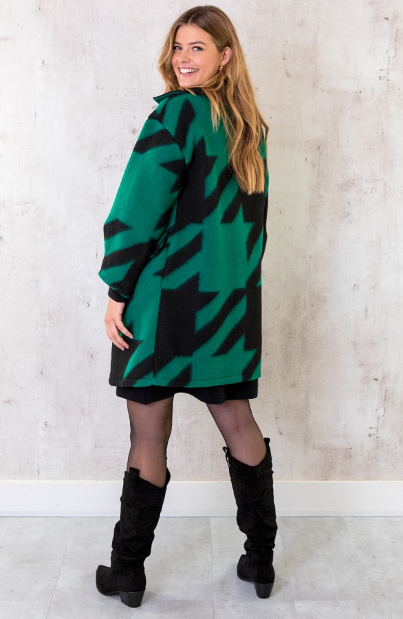 Oversized Woven Coat Smaragd – shoparchief, foto 4