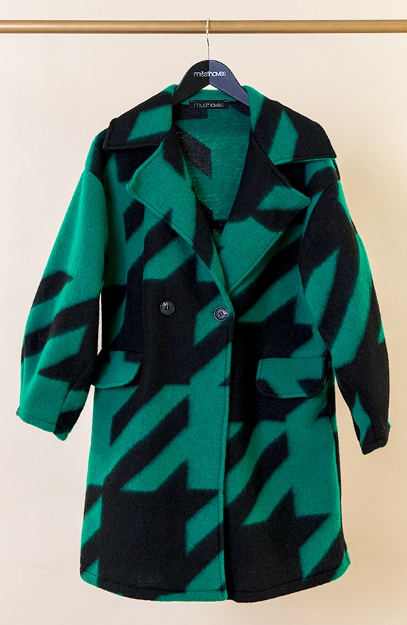 Oversized Woven Coat Smaragd – shoparchief, foto 6