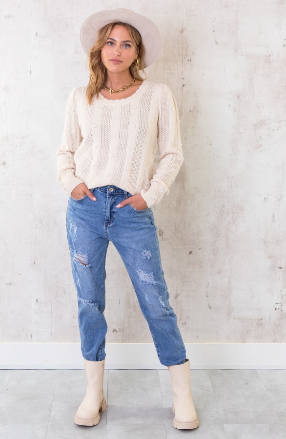 Pompon Trui Beige – shoparchief, foto 2