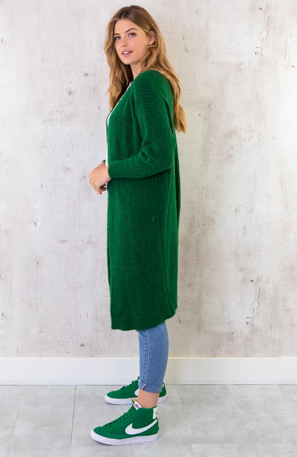 Ribstof Vest Lang Bright Green – shoparchief, foto 4