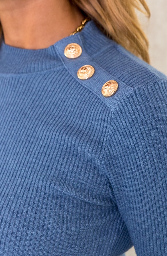 Sailor Rib Trui Jeansblauw – shoparchief, foto 5
