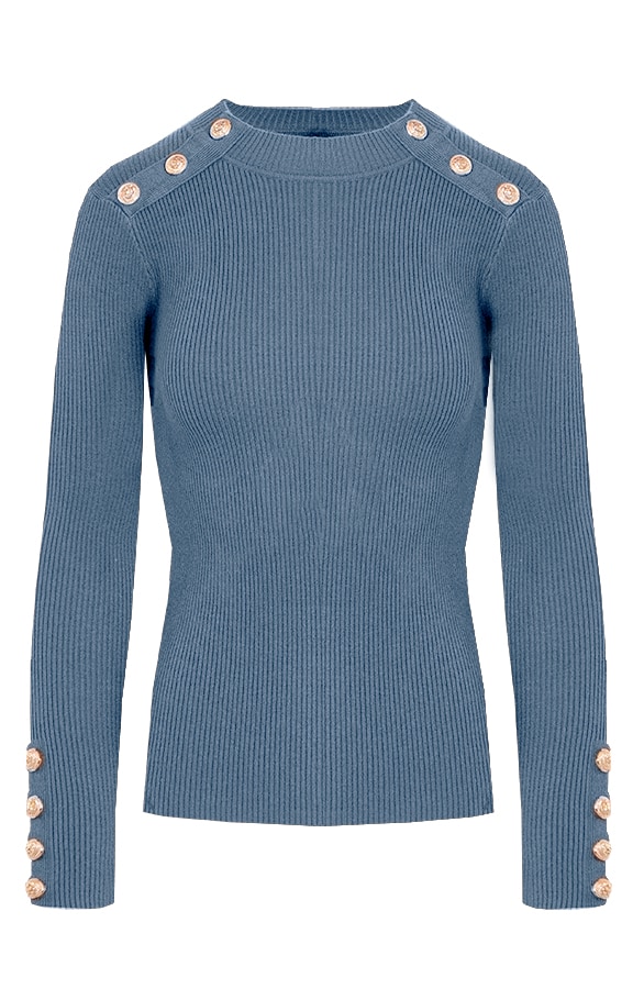 Sailor Rib Trui Jeansblauw – shoparchief