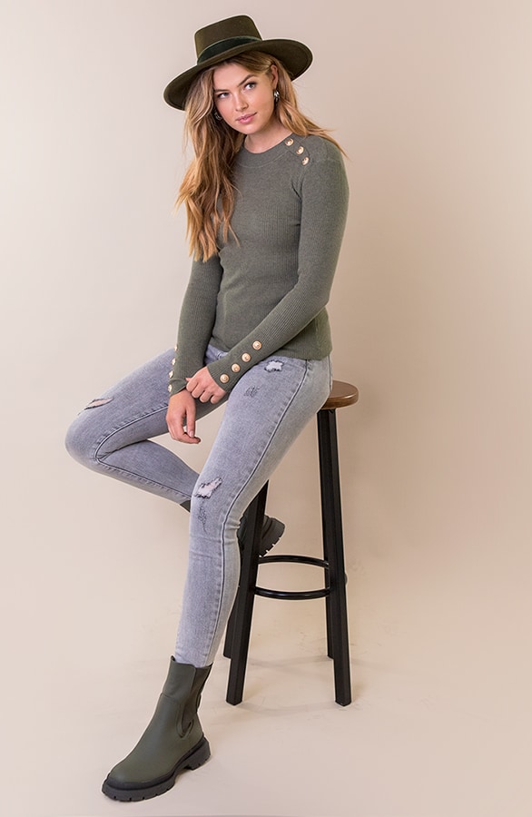 Sailor Rib Trui Legergroen – shoparchief, foto 8