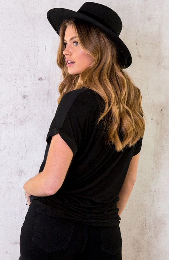 Silk Touch Top Zwart – shoparchief, foto 2