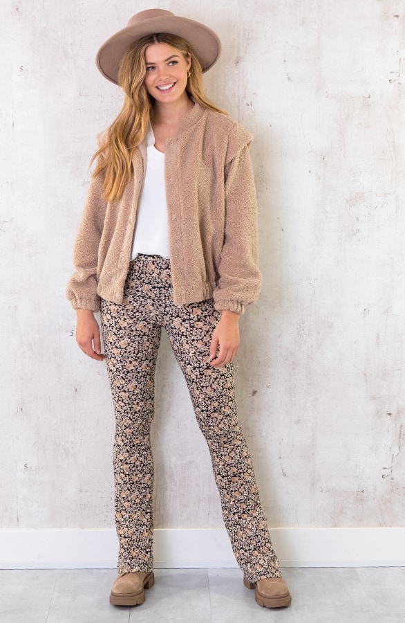 Teddy Bomber Jacket Camel – shoparchief, foto 4