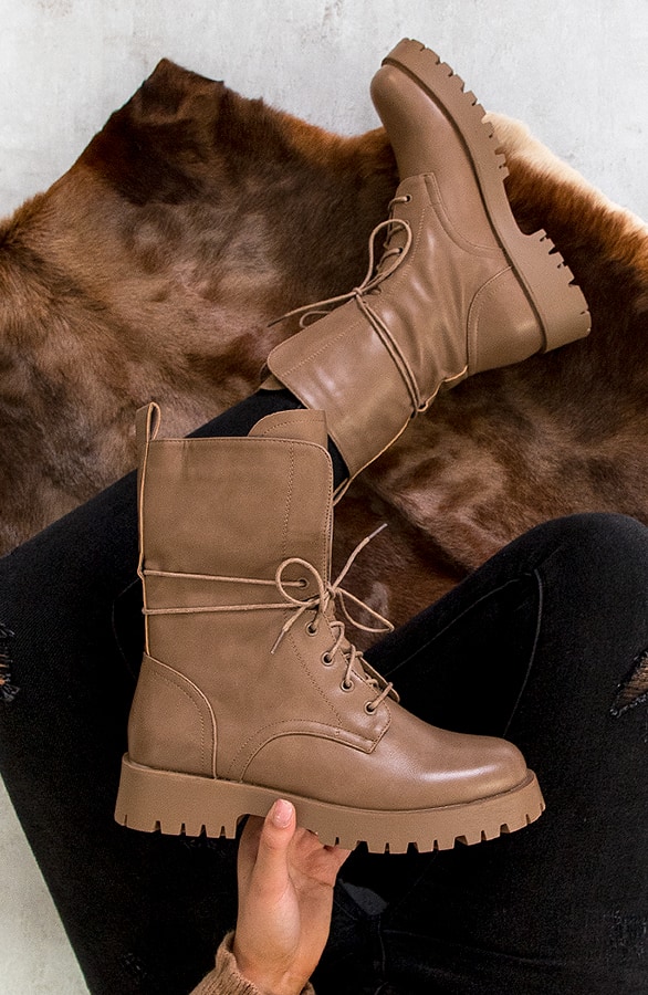 Veter Boots Leer Taupe – shoparchief