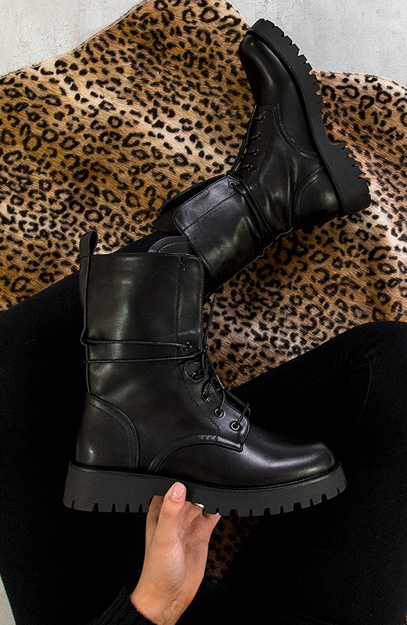 Veter Boots Leer Zwart – shoparchief