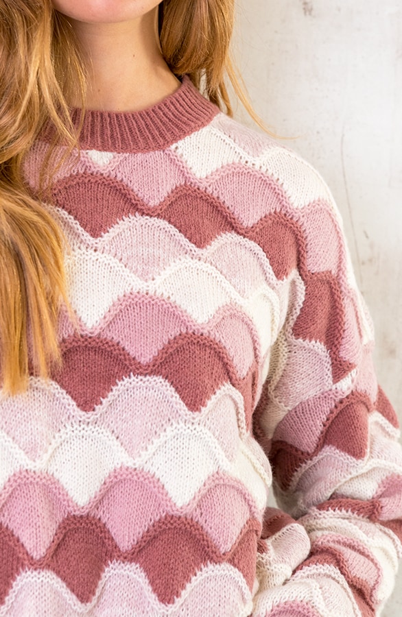 Wavy Trui Oud Roze – shoparchief, foto 5