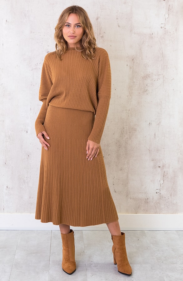 Yves Soft Skirt Camel – shoparchief, foto 2
