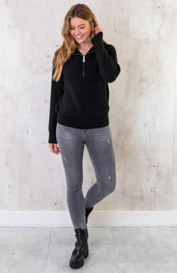 Zip Trui Black – shoparchief, foto 2