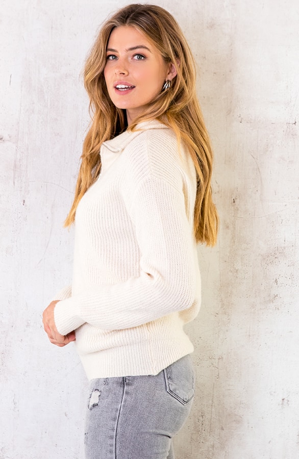 Zip Trui Ecru – shoparchief, foto 3