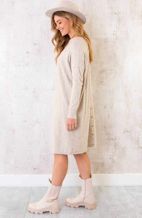 Comfy Knopf-Tunika Beige, Shoparchiv, Foto 5