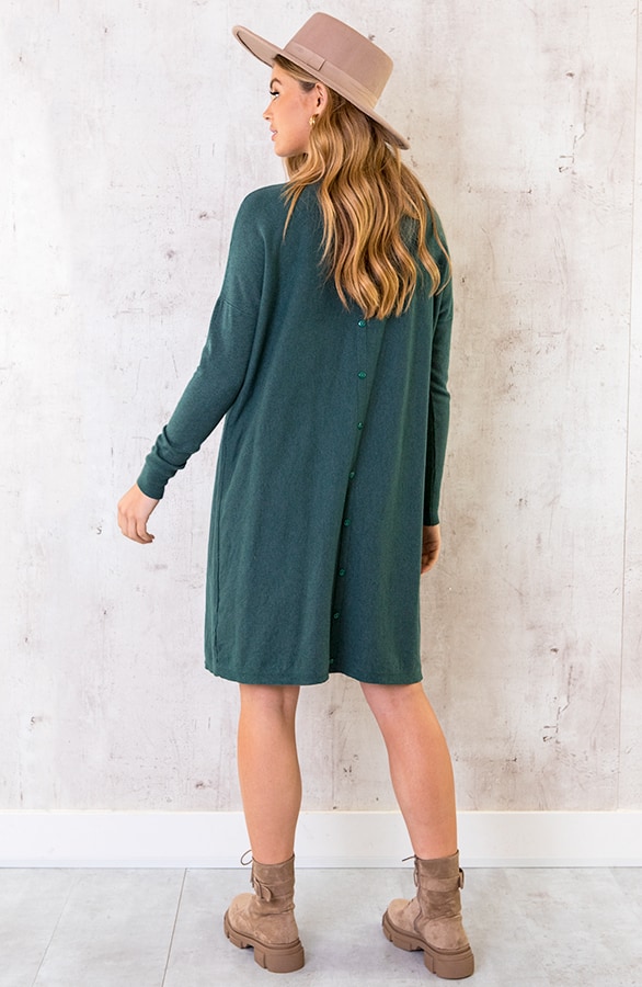 Comfy Knopen Tuniek Smaragd – shoparchief, foto 4