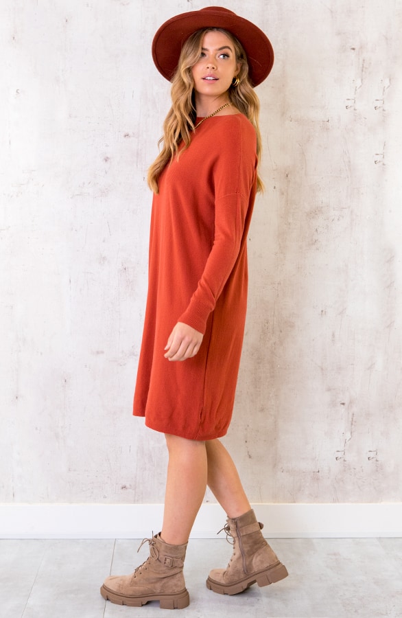 Comfy Knopen Tuniek Terracotta – shoparchief, foto 3
