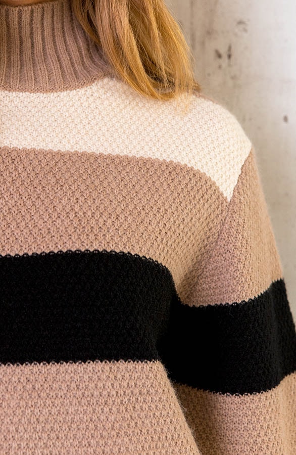 Gebreide Strepen Tuniek Beige – shoparchief, foto 5