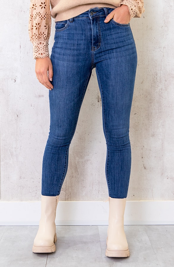 High Waist Skinny Jeans Blue – shoparchief