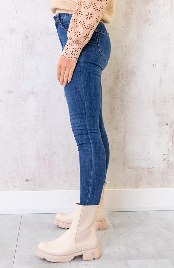 High Waist Skinny Jeans Blue – shoparchief, foto 2