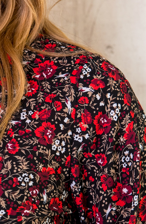 Laagjes Jurk Wild Flower Rood – shoparchief, foto 5