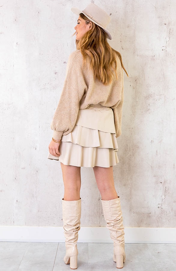 Knitted Sweater Beige Soft – shoparchief, foto 3