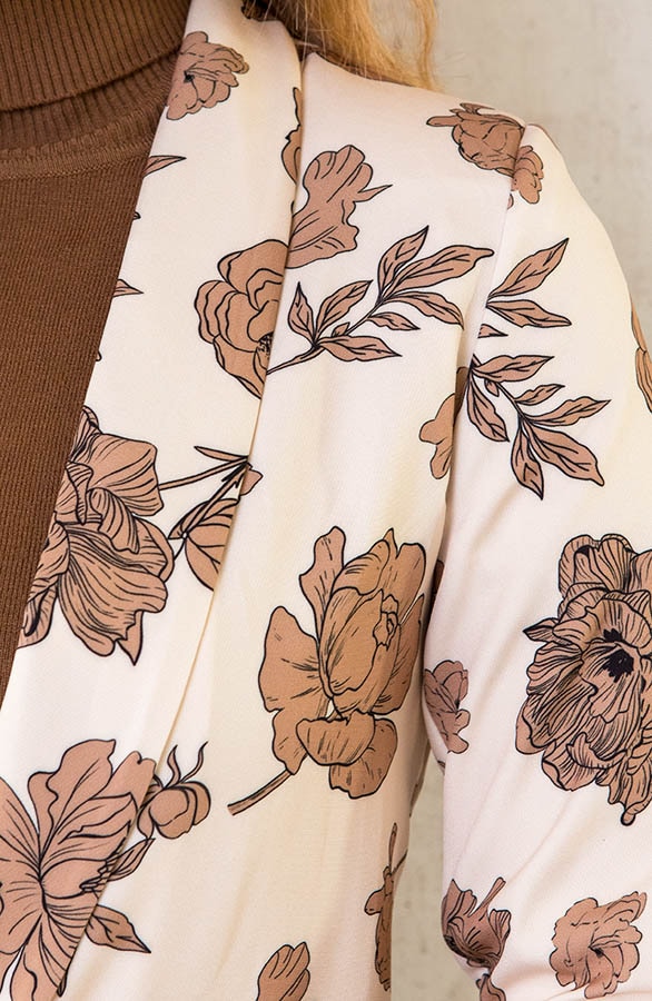 Limited Blazer Bloemen Beige – shoparchief, foto 5