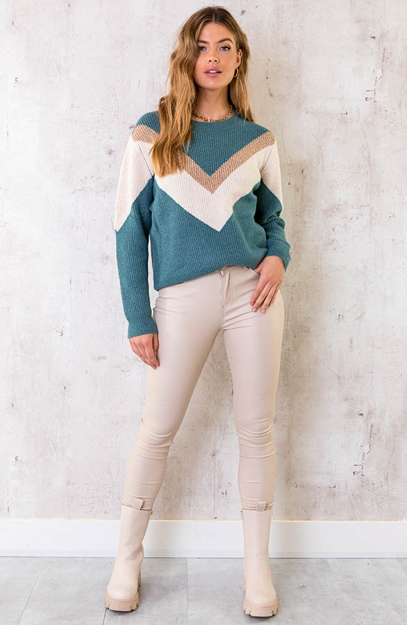 Lurex V-Patroon Trui Oase – shoparchief, foto 2