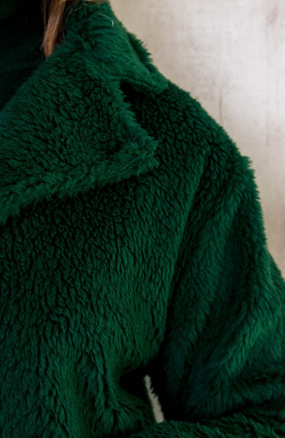Midi Teddy Jacket Groen – shoparchief, foto 5