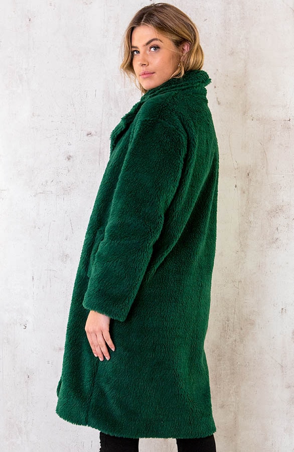 Midi Teddy Jacket Groen – shoparchief, foto 4