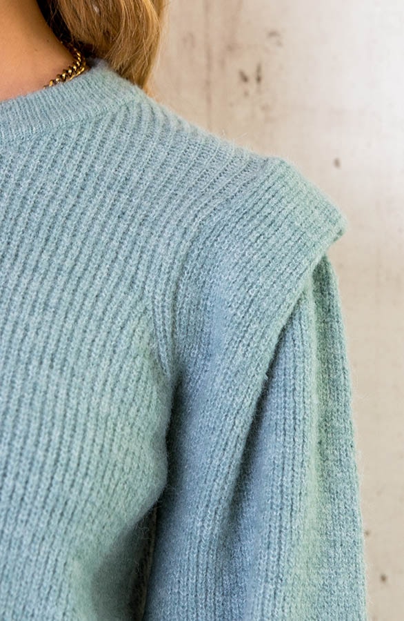 Trui Met Schouder Detail Mint – shoparchief, foto 5