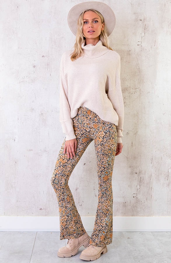 Rollkragen Streifen Pullover Beige, Shoparchiv, Foto 2