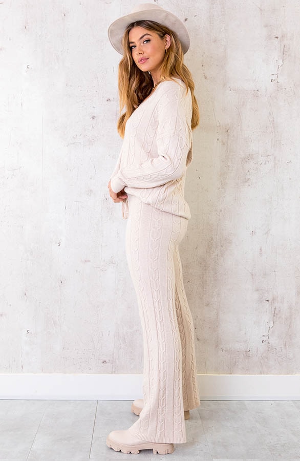Comfy Patroon Trui Beige – shoparchief, foto 3
