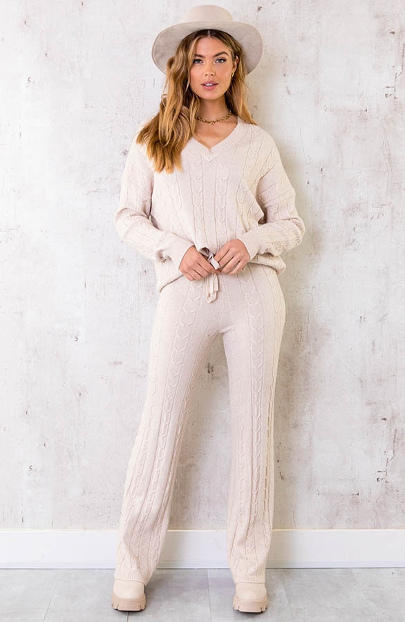 Comfy Patroon Trui Beige – shoparchief, foto 2