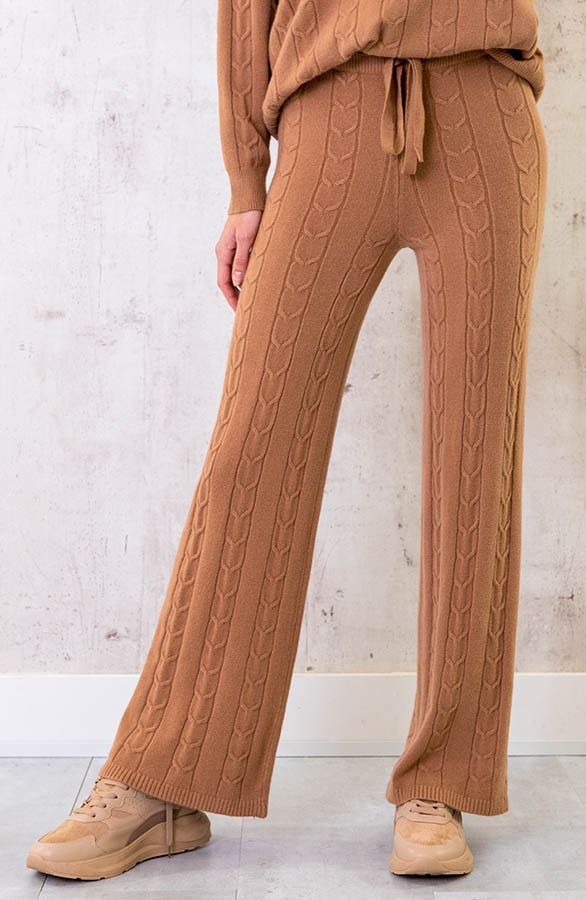 Comfy Patroon Broek Cognac – shoparchief