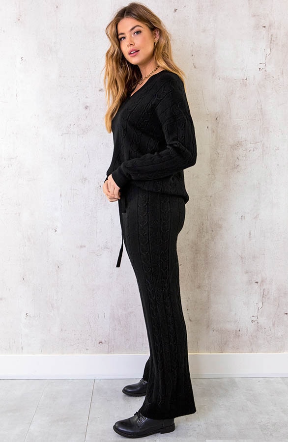 Comfy Patroon Trui Zwart – shoparchief, foto 3