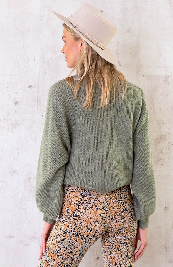 Knitted Sweater Dust Green – shoparchief, foto 4