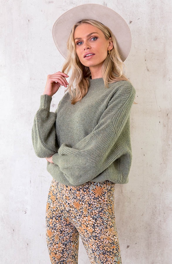 Knitted Sweater Dust Green – shoparchief, foto 2