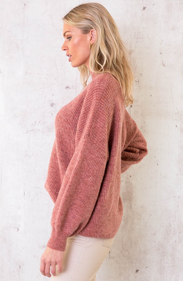 Knitted Sweater Oud Roze – shoparchief, foto 3